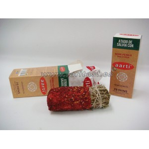 Tocha Aarti Salvia com Rosa 9-10cm